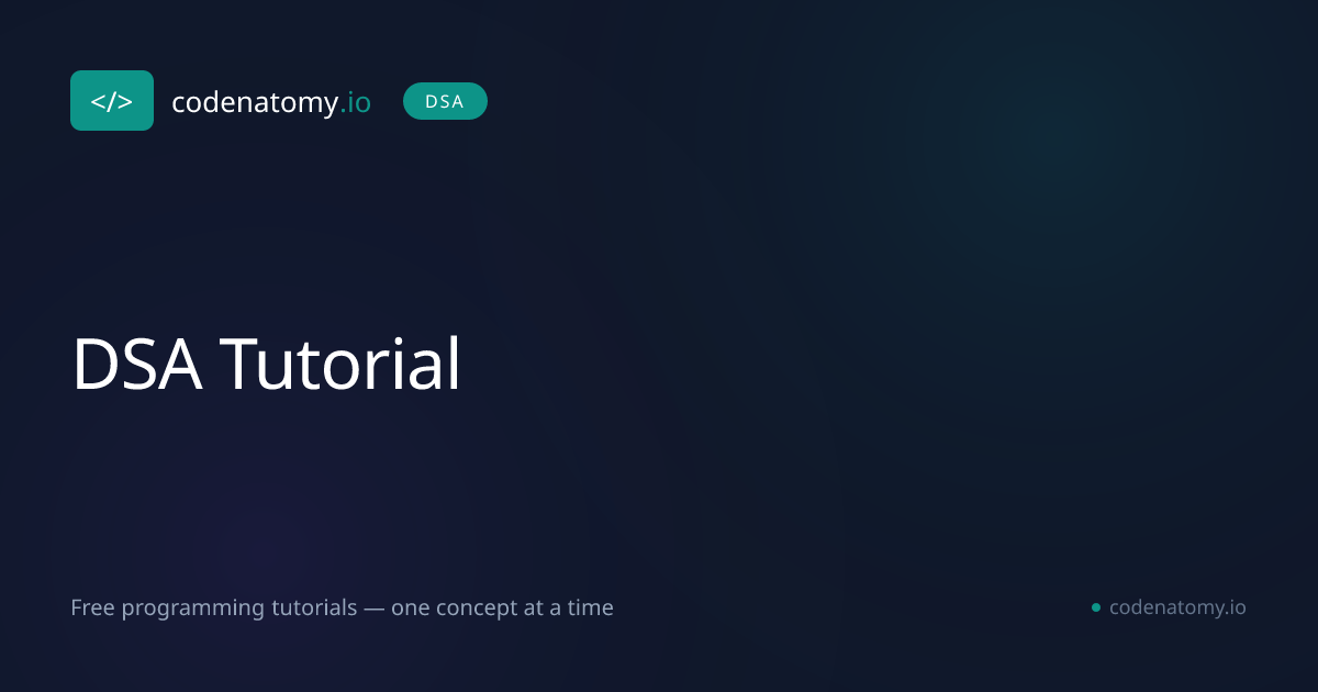 DSA Tutorial — Learn DSA for Free | Codenatomy